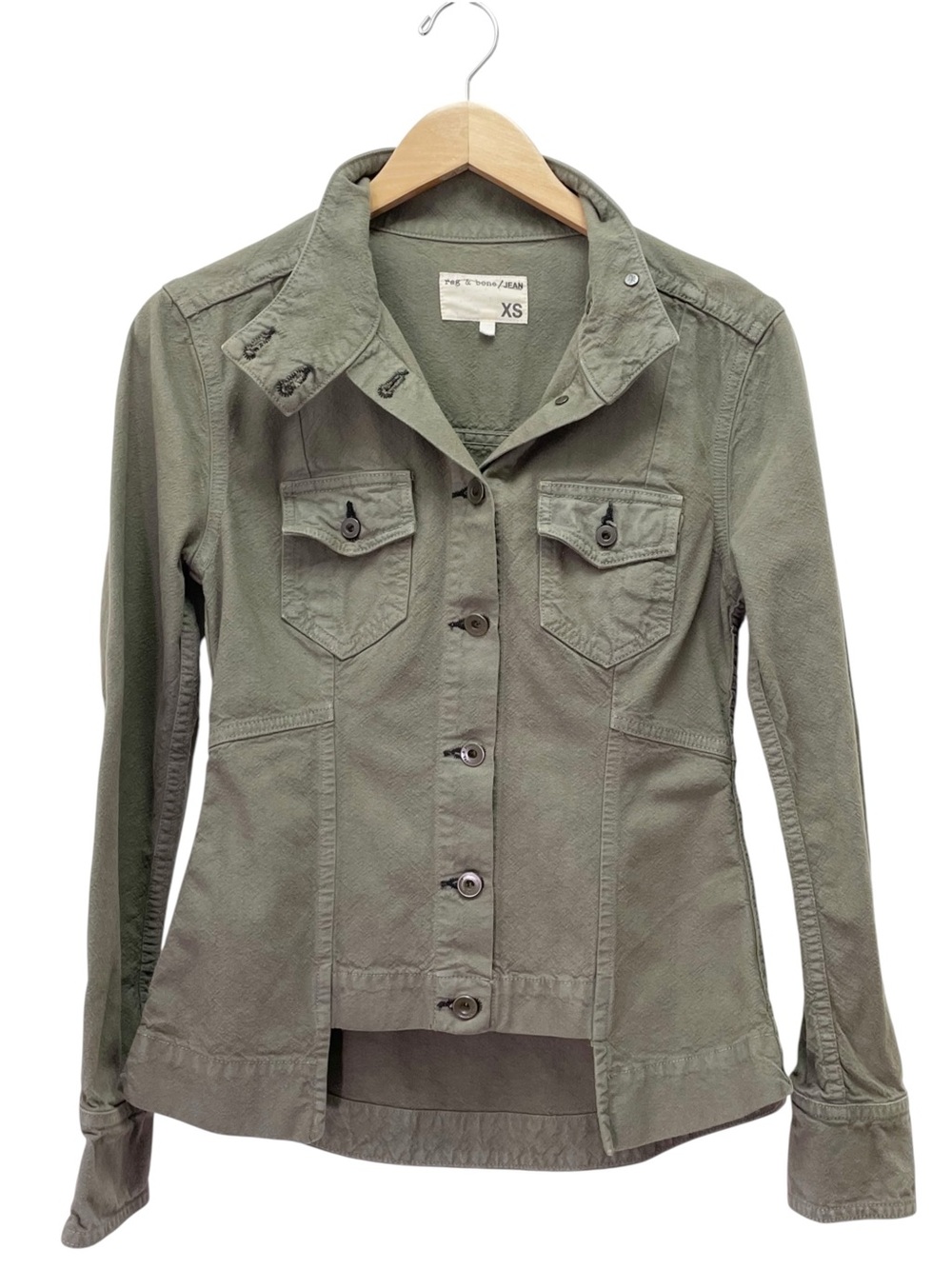 Rag & Bone Chamberlain Jacket Size XS Army Olive Green Cotton Military Utility - Picture 3 of 15